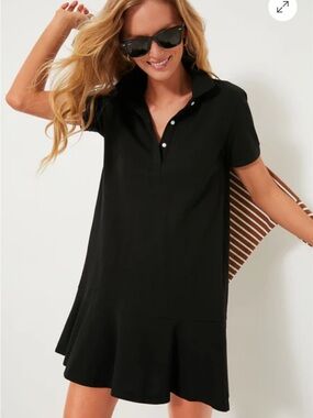 Tuckernuck Black Pique May Polo Dress XL